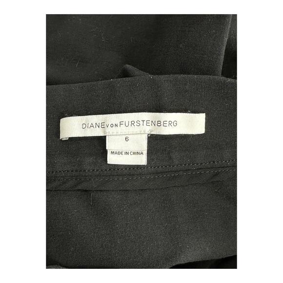 Diane von Furstenberg Skirt Womens 6 Black Winslow Office Work Minimalist Staple - Picture 4 of 8